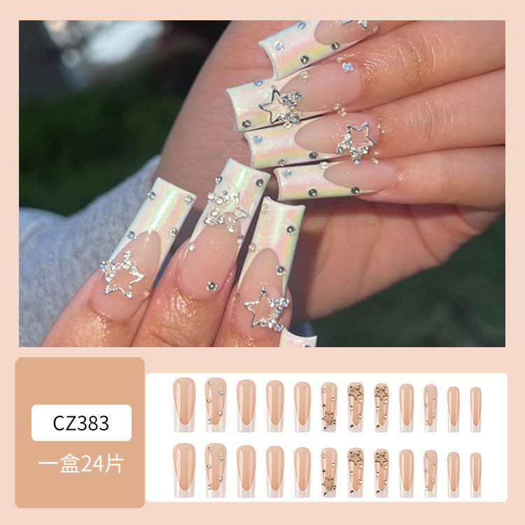 Super Long Diamond Wearing Armor European And American Foreign Trade Nail Stickers ARZ