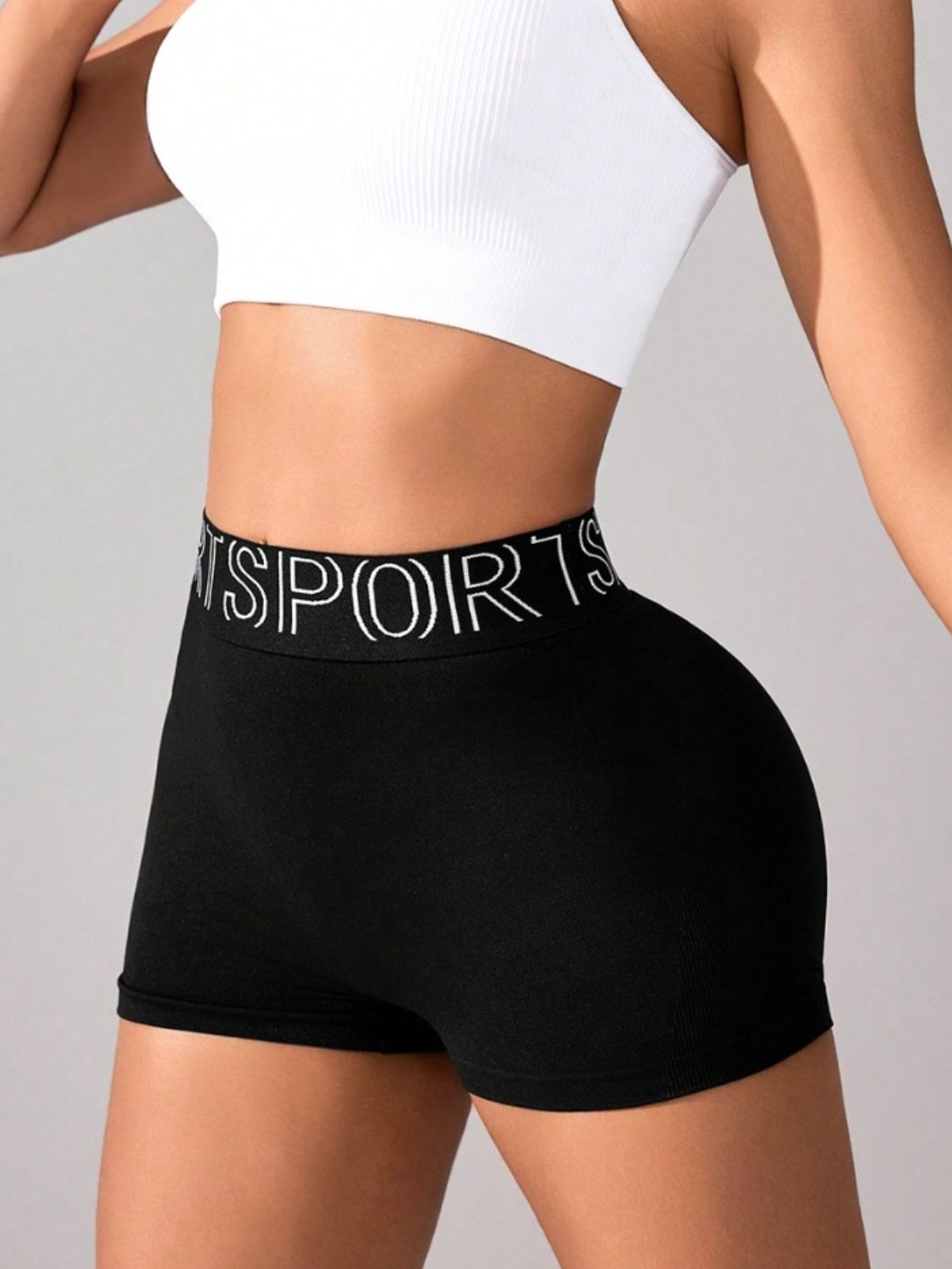 High Waist Active Shorts Trendsi