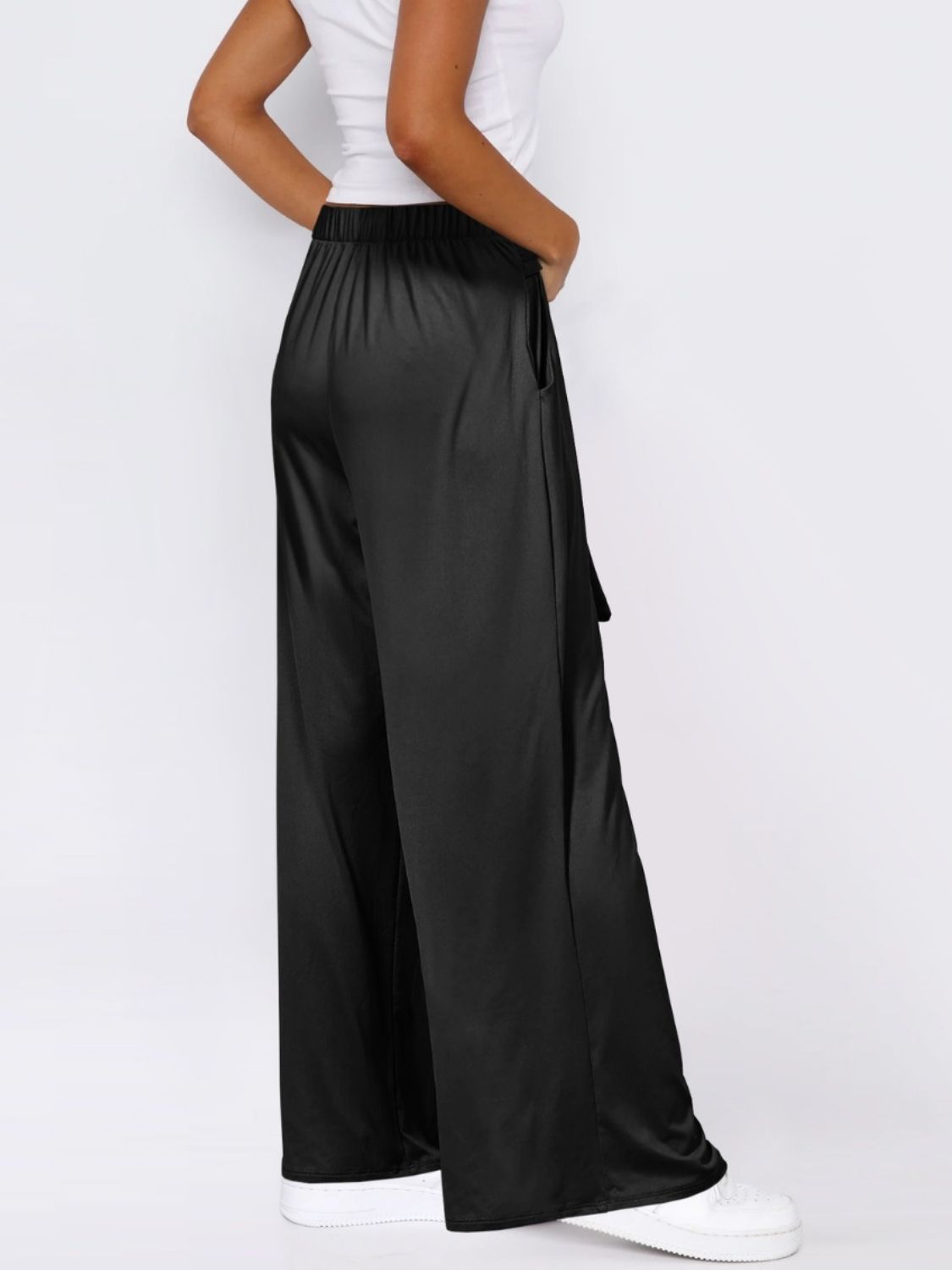 Tied Wide Leg Pants with Pockets Trendsi