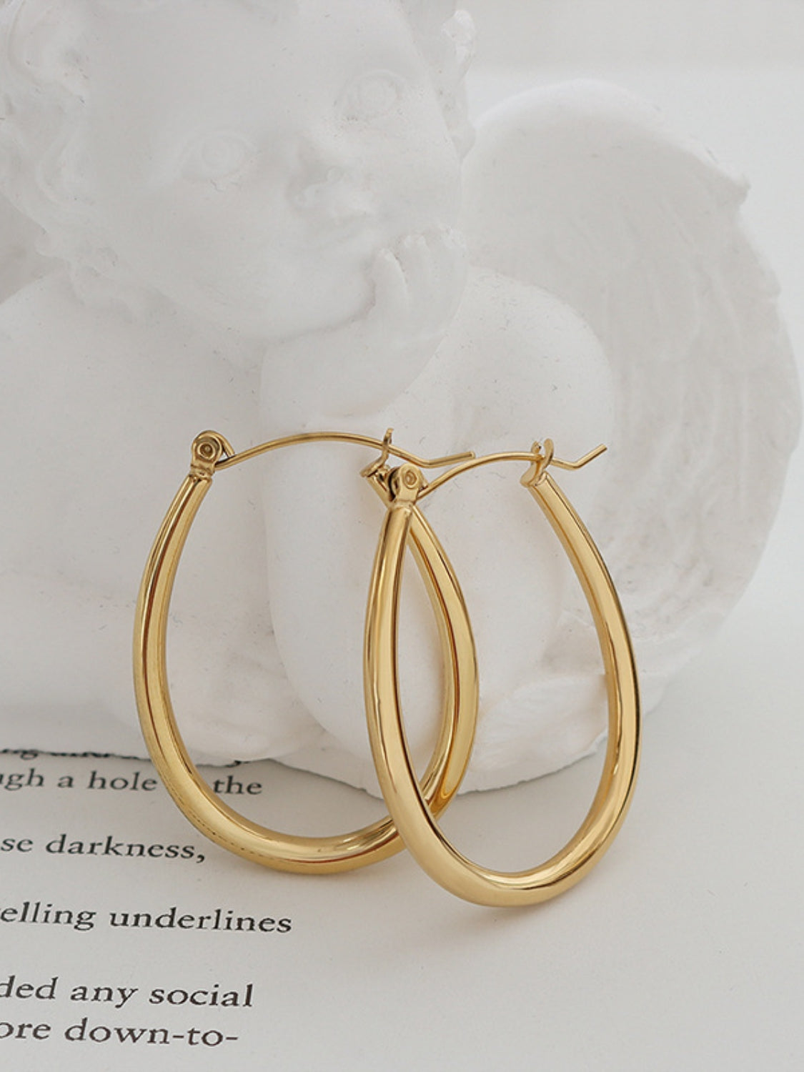 18K Gold-Plated Titanium Steel Earrings Trendsi