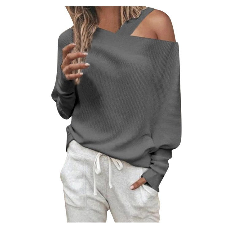 Off-shoulder Raglan Top T-shirt Women's Clothing ARZ