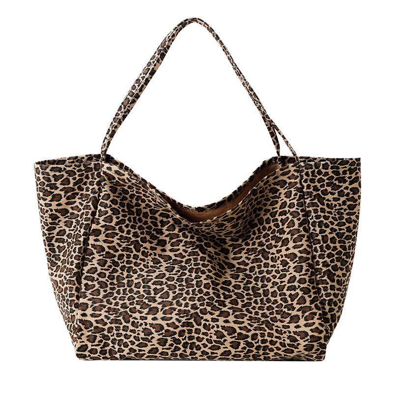 Leopard-print Shoulder Idle Style Leisure Shopping Bag ARZ