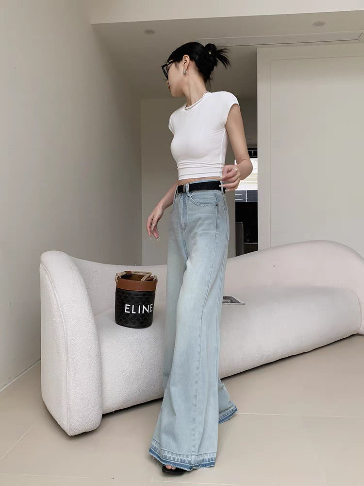 Loose Slimming And Straight Wide Leg Mop Pants ARZ