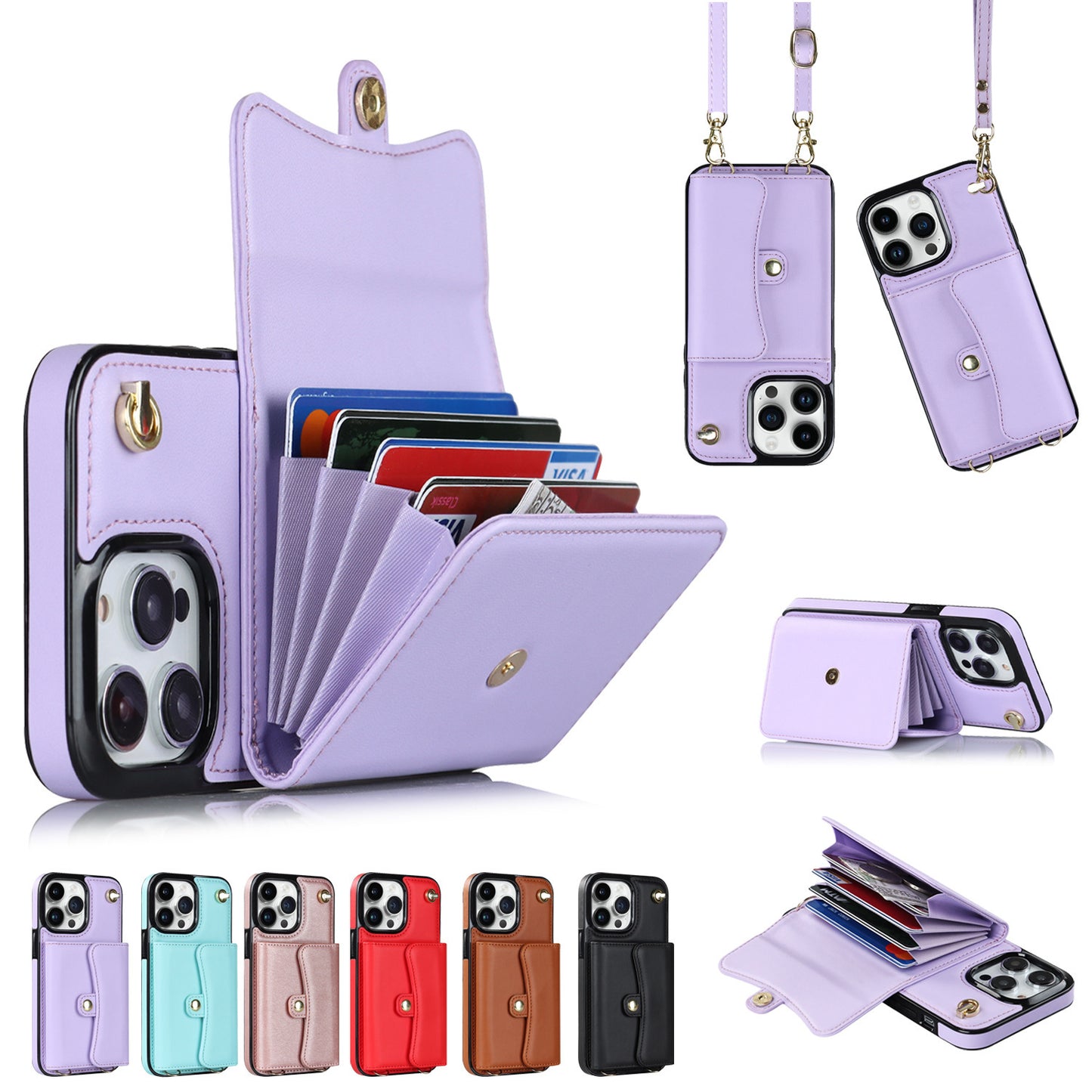 Crossbody Card Holder Phone Case Multi-function Card Holder ARZ