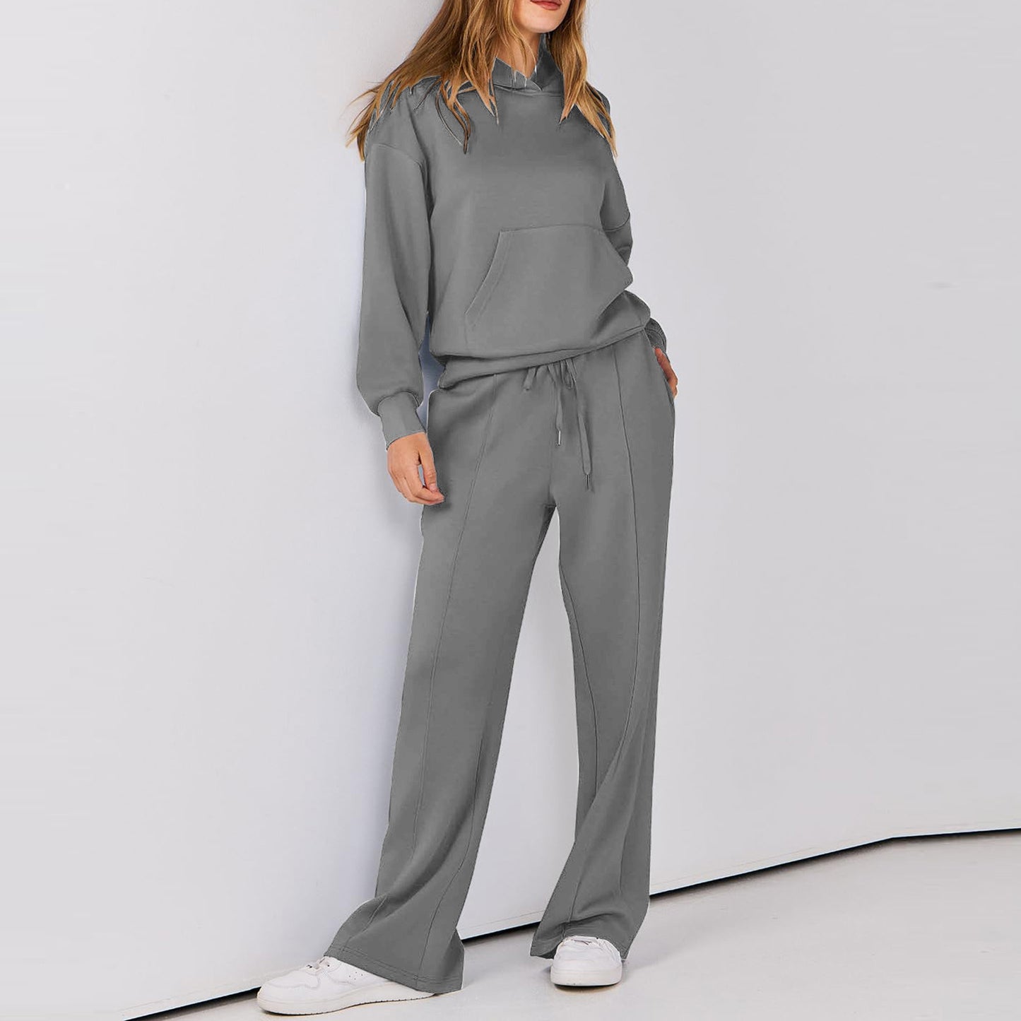 Women's Wear Long Sleeve Pocket Drawstring Suit ARZ