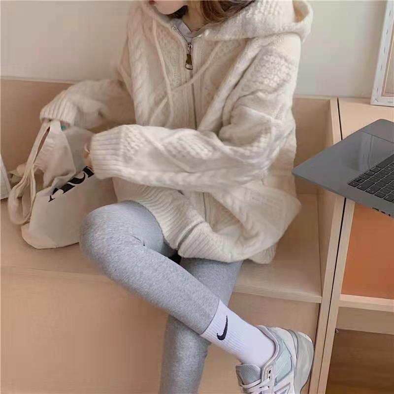 Women's Vintage Sweater Hooded Cardigan Coat ARZ