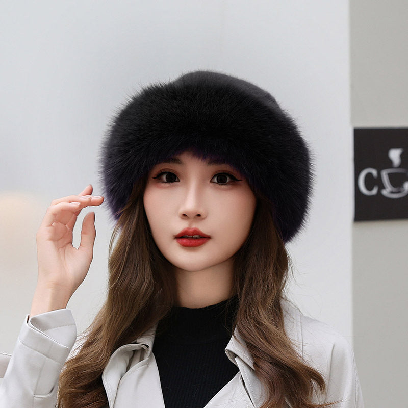 Thick Warm Artificial Fur Fashion Simple Fisherman Hat ARZ