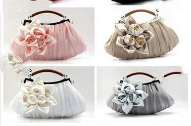 Direct Selling Fashion Sweet Satin Flower Banquet Bag Clutch Handbag Handbag Lady Bag ARZ