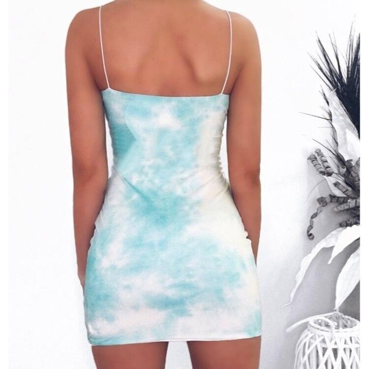 Women's Sexy Tie-dye Sling Stretch Dress Women ARZ