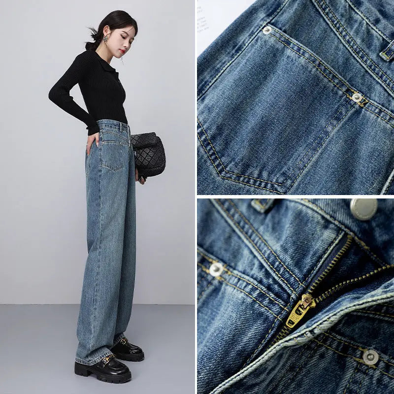 Fashionable Narrow Wide-leg Jeans For Women ARZ