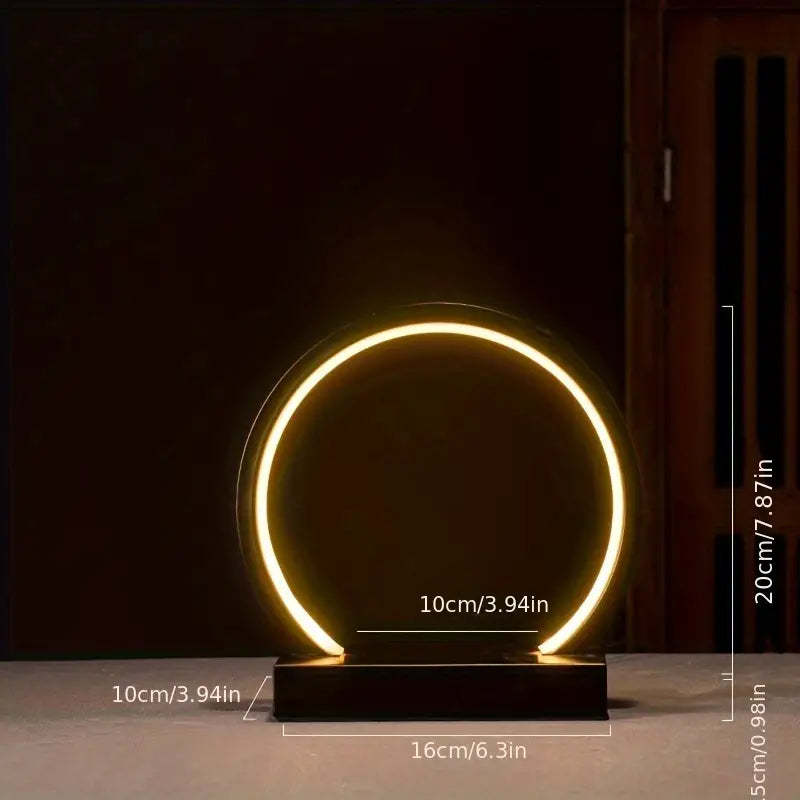 New Chinese Style Creative Zen Decoration Home Backflow Incense Living Room LED Lamp Ring ARZ