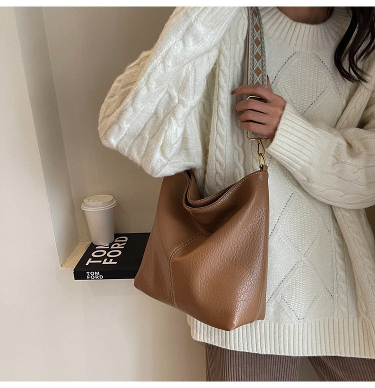 New Simple Leisure Bucket Bag Minority Fashion Shoulder Bag ARZ