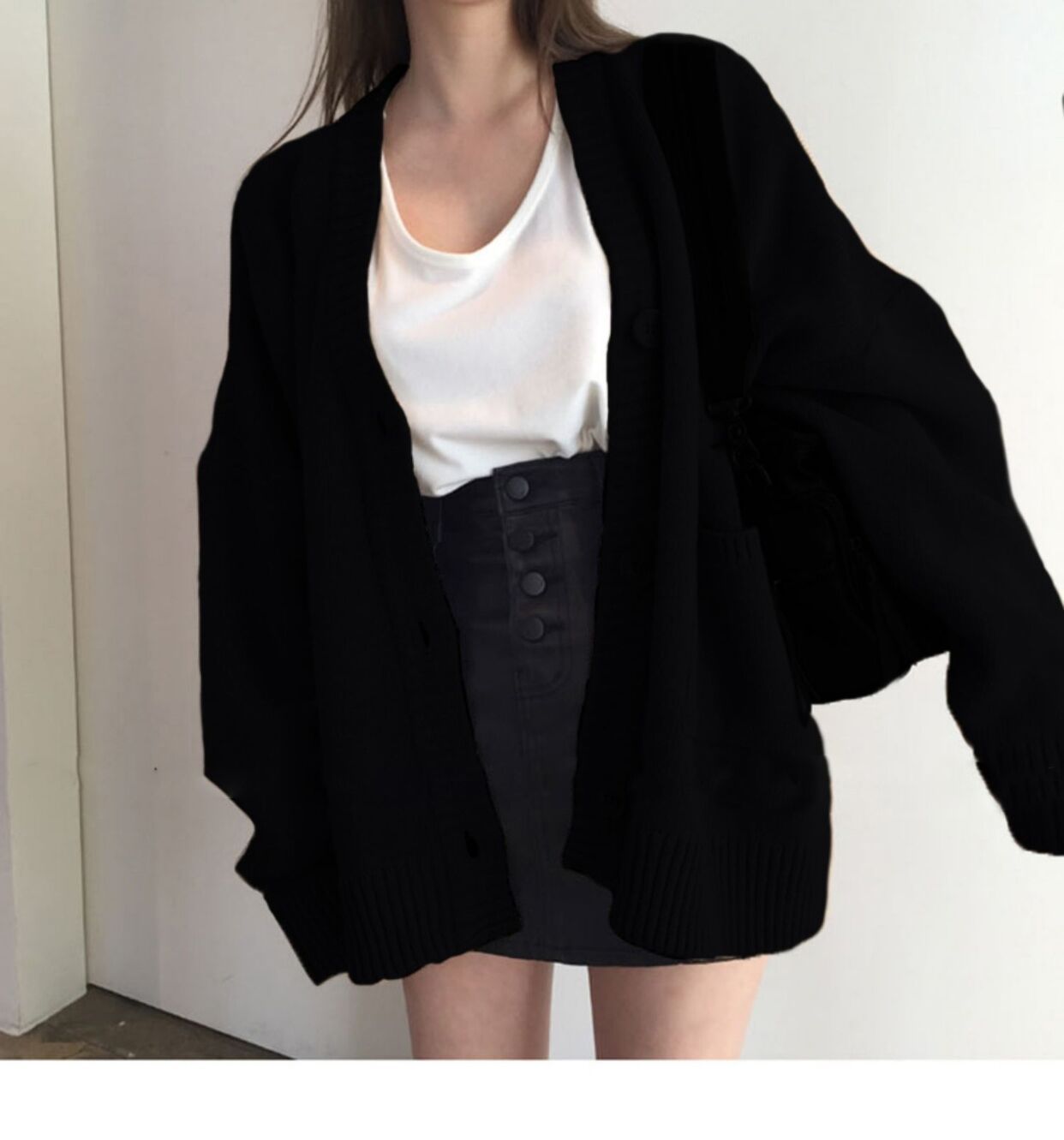 Women's Solid Color Fashion Casual Knitted Jacket ARZ