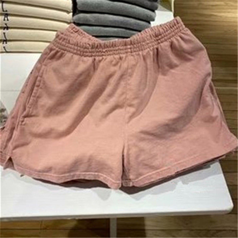 Women's Cotton Sports Casual Pure Color Split Shorts ARZ