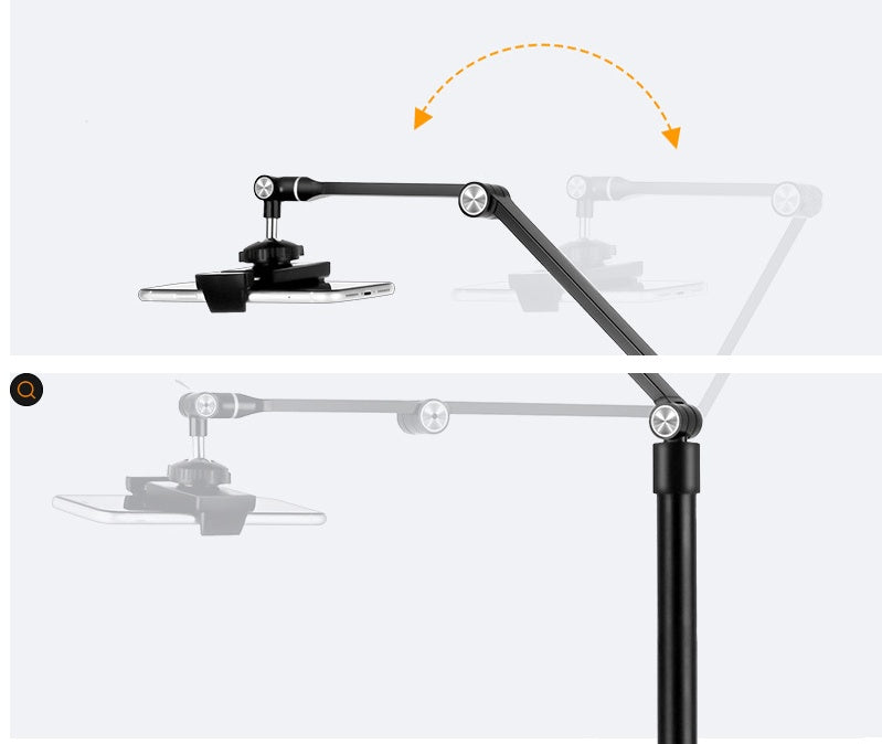 Mobile Phone Tablet Stand Shooting With Fill Light Floor Vertical Folding Rotation ARZ