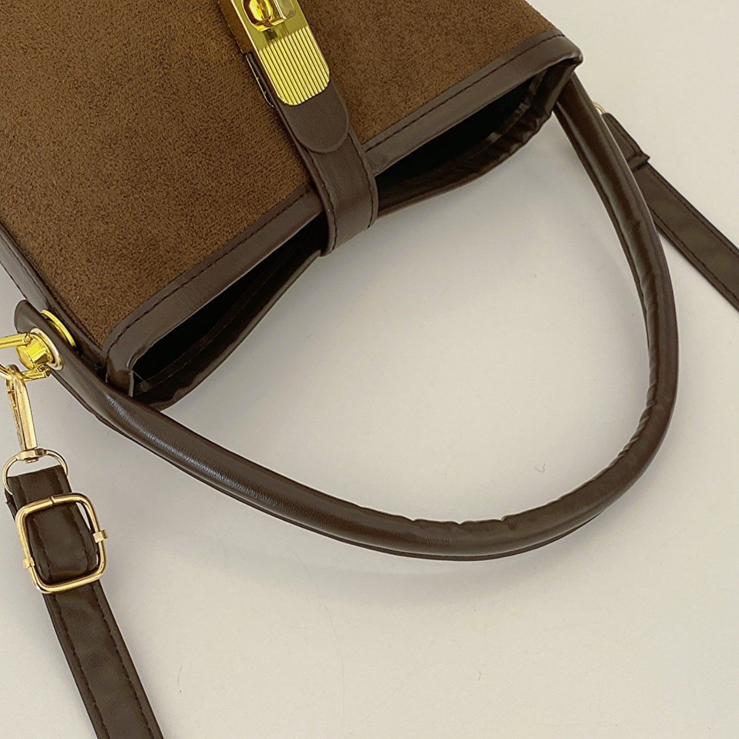 PU Leather Bucket Crossbody Bag Trendsi