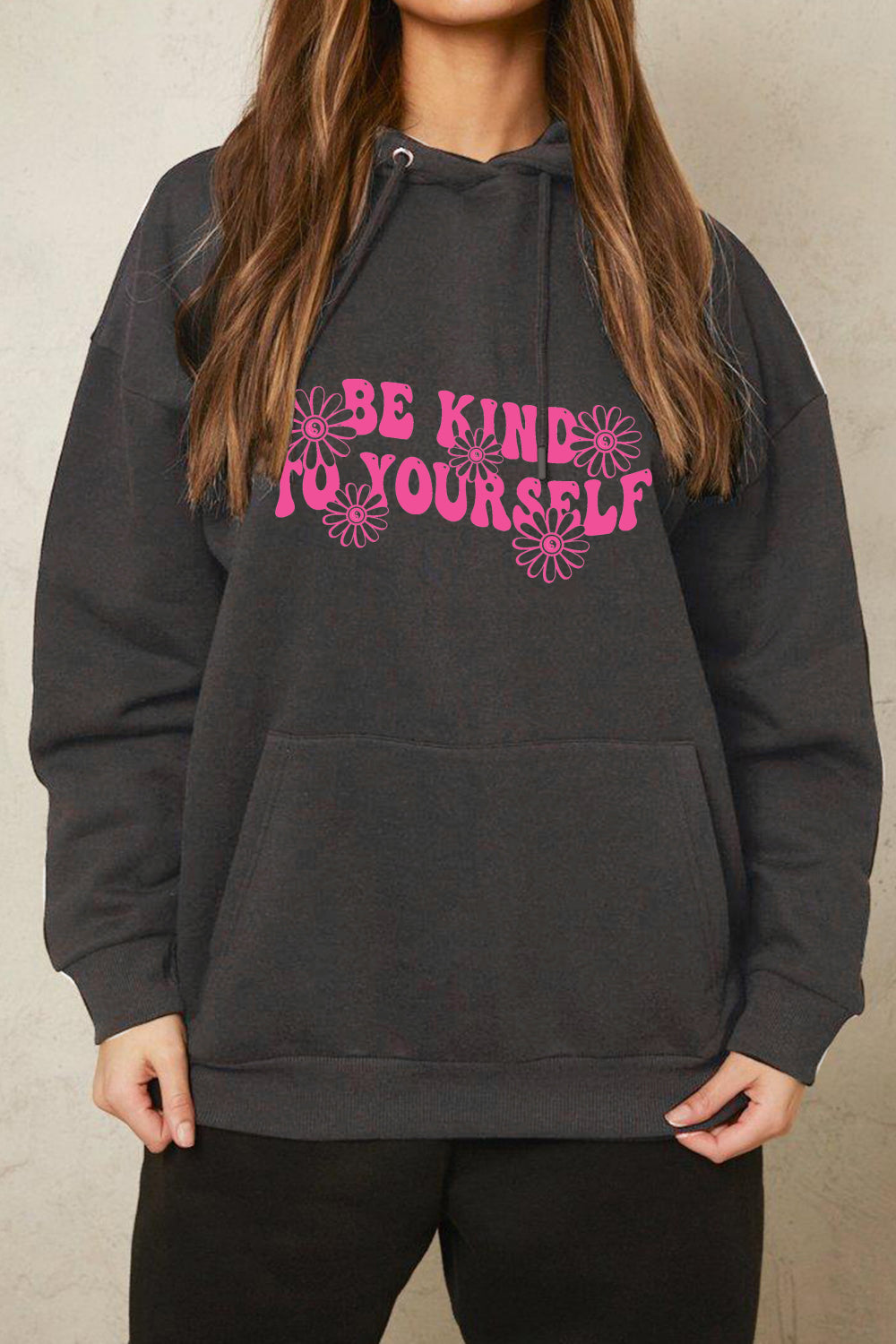 Simply Love Simply Love Full Size BE KIND TO YOURSELF Graphic Hoodie Trendsi