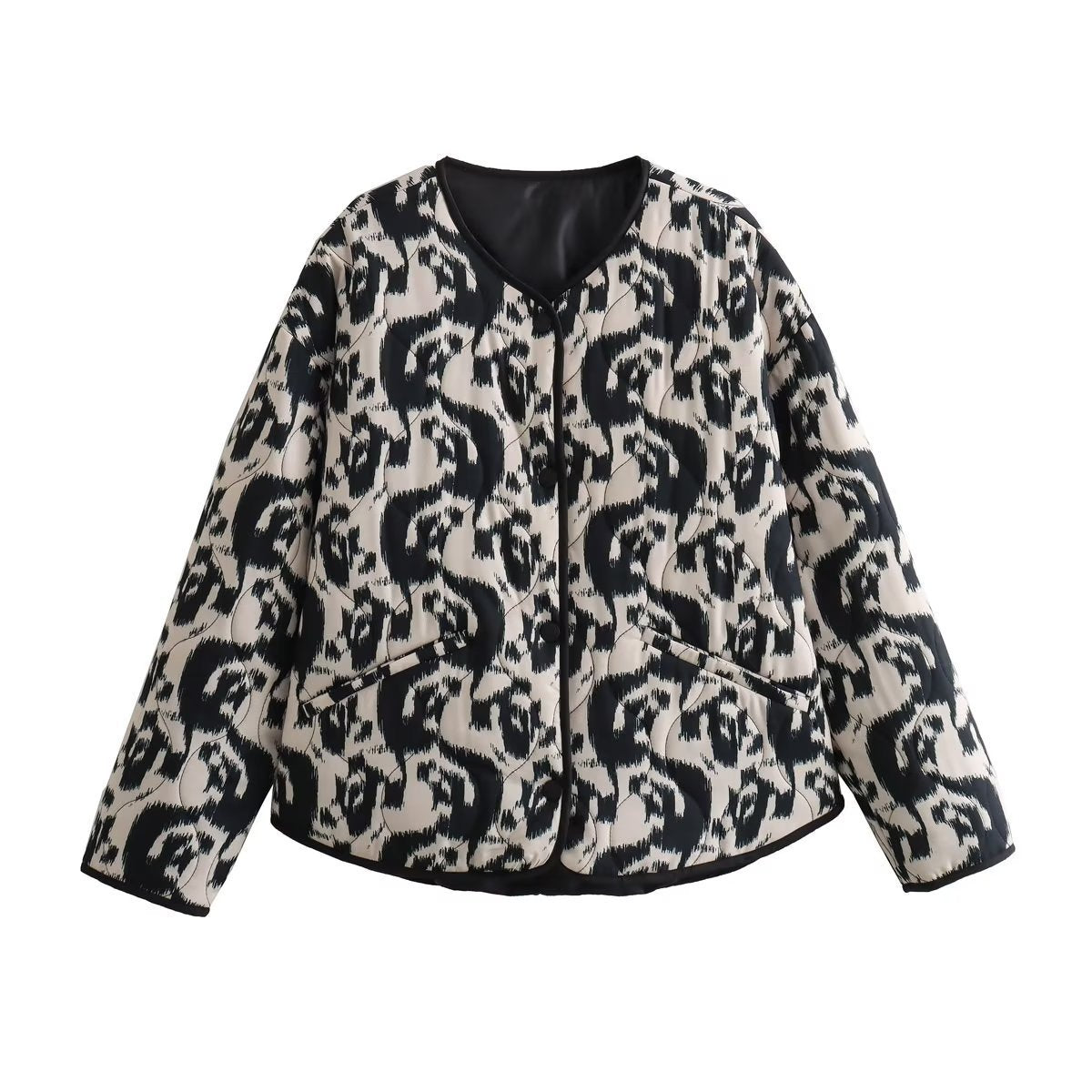 Printed French Style Thread Cotton Coat Jacket ARZ