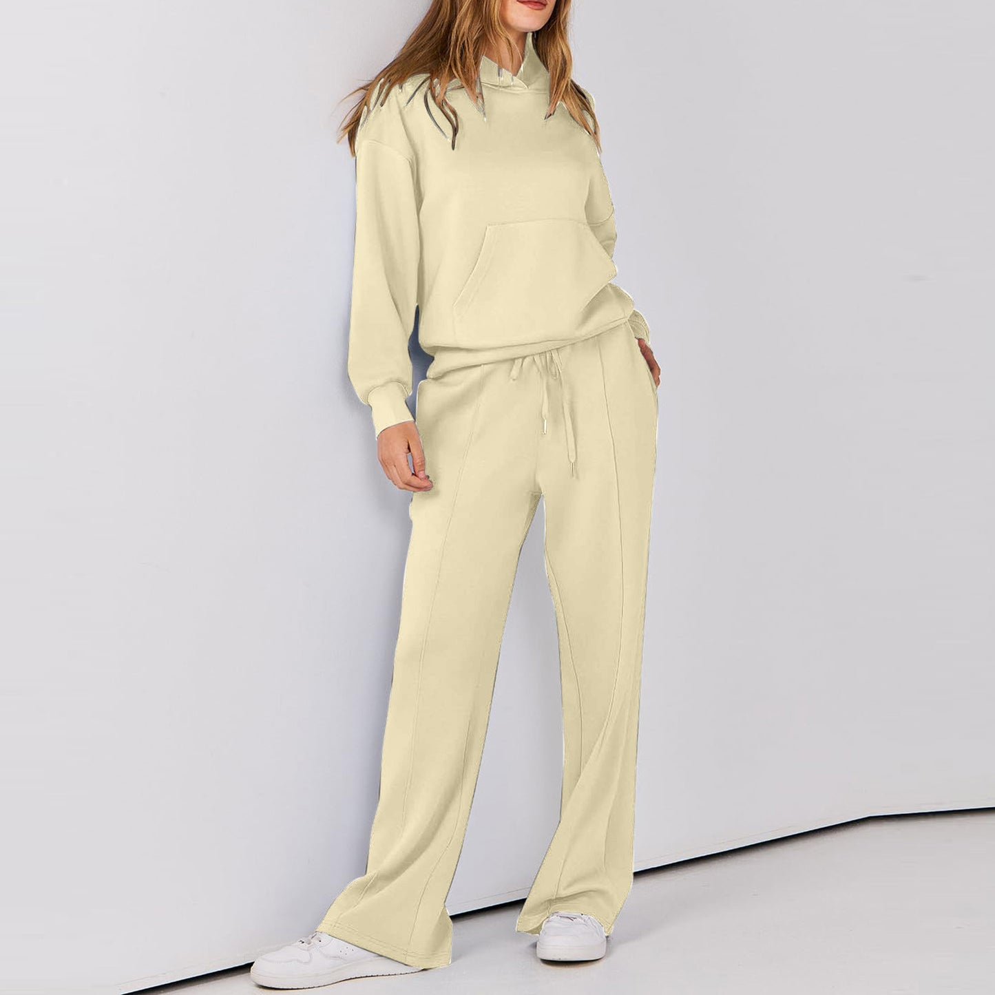 Women's Wear Long Sleeve Pocket Drawstring Suit ARZ