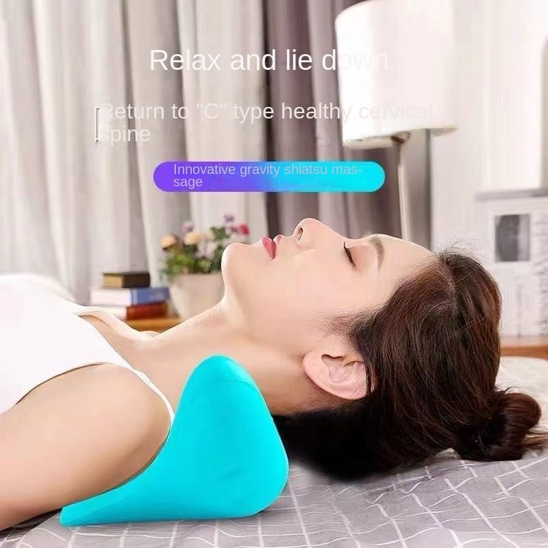 Cervical Spine Massage Pillow Gravity Acupressure Neck Massager Cervical Spine Pillow Neck Shoulder Massage Pillow Home Traction Corrector ARZ