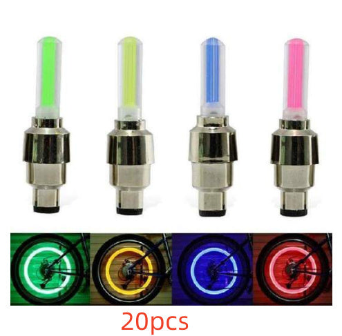 Neon Lights Tyre Wheel Valve Cap Light LED Car Tire Valve Caps Air Cover Tire Rim Valve Wheel Stem Cap Bike Light ARZ