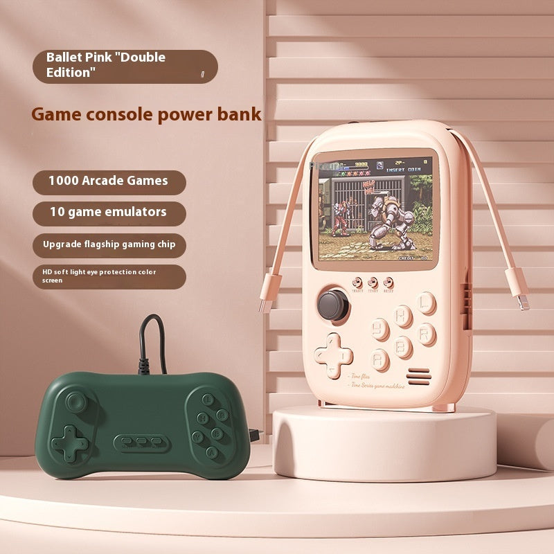 Handheld Game Console Power Bank Two-in-one Portable With Cable ARZ