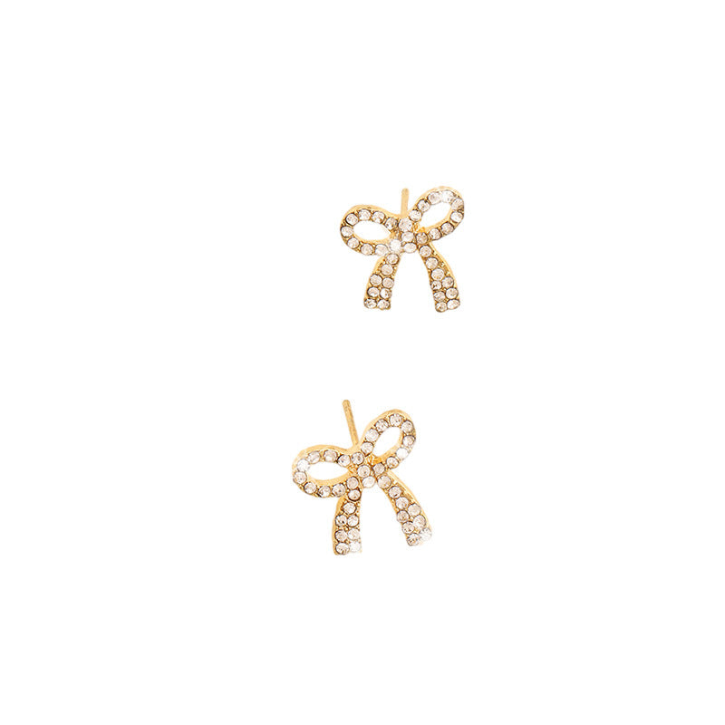 S925 Exquisite Women's Simple Full Diamond Cross Stud Earrings ARZ