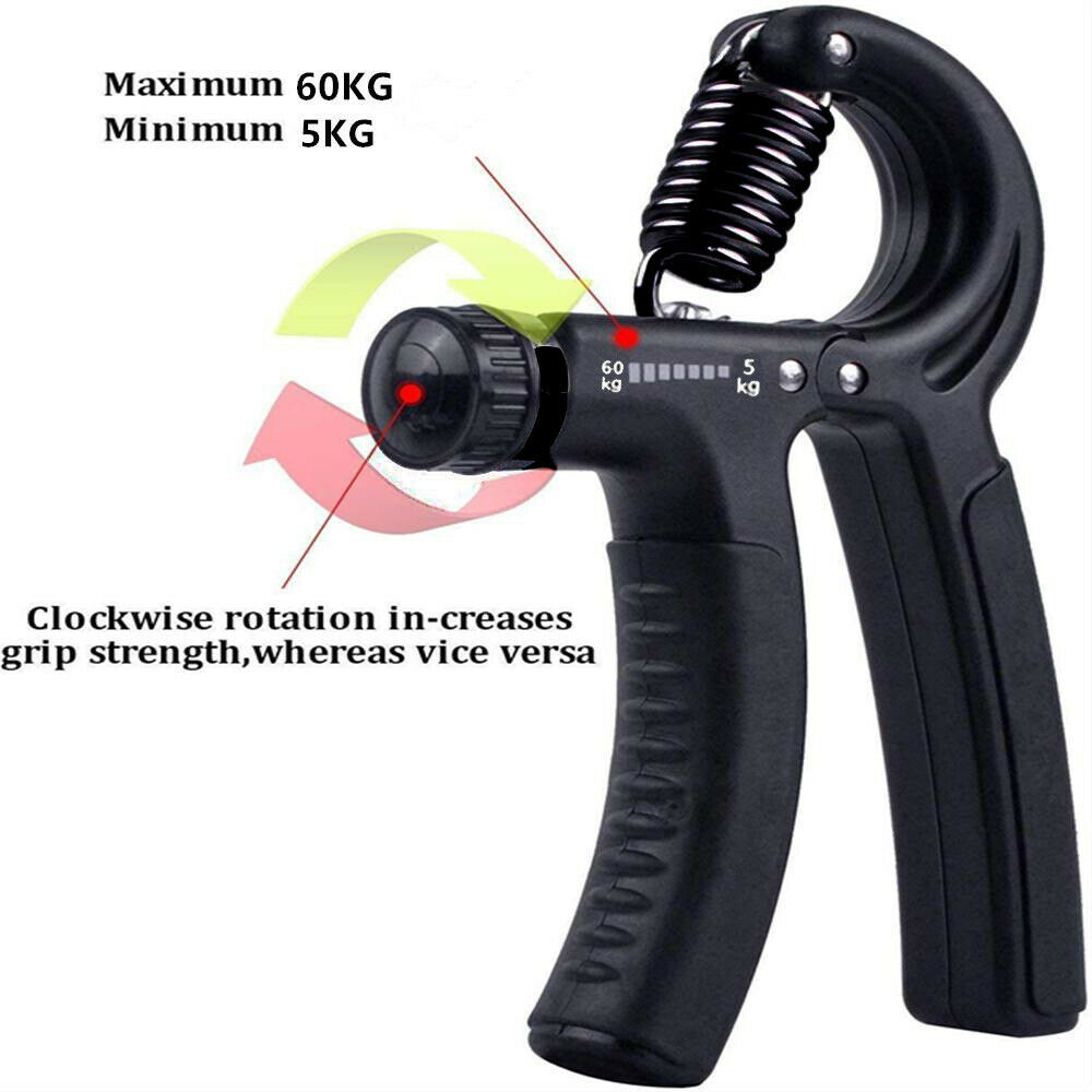 Hand Grip Adjustable Trainer Gripper Strengthener Gym Strength Exerciser Adjustable Heavy Gripper Fitness Hand Exerciser Grip Wrist Training Increase Strength Spring Finger Pinch Carpal Expander ARZ