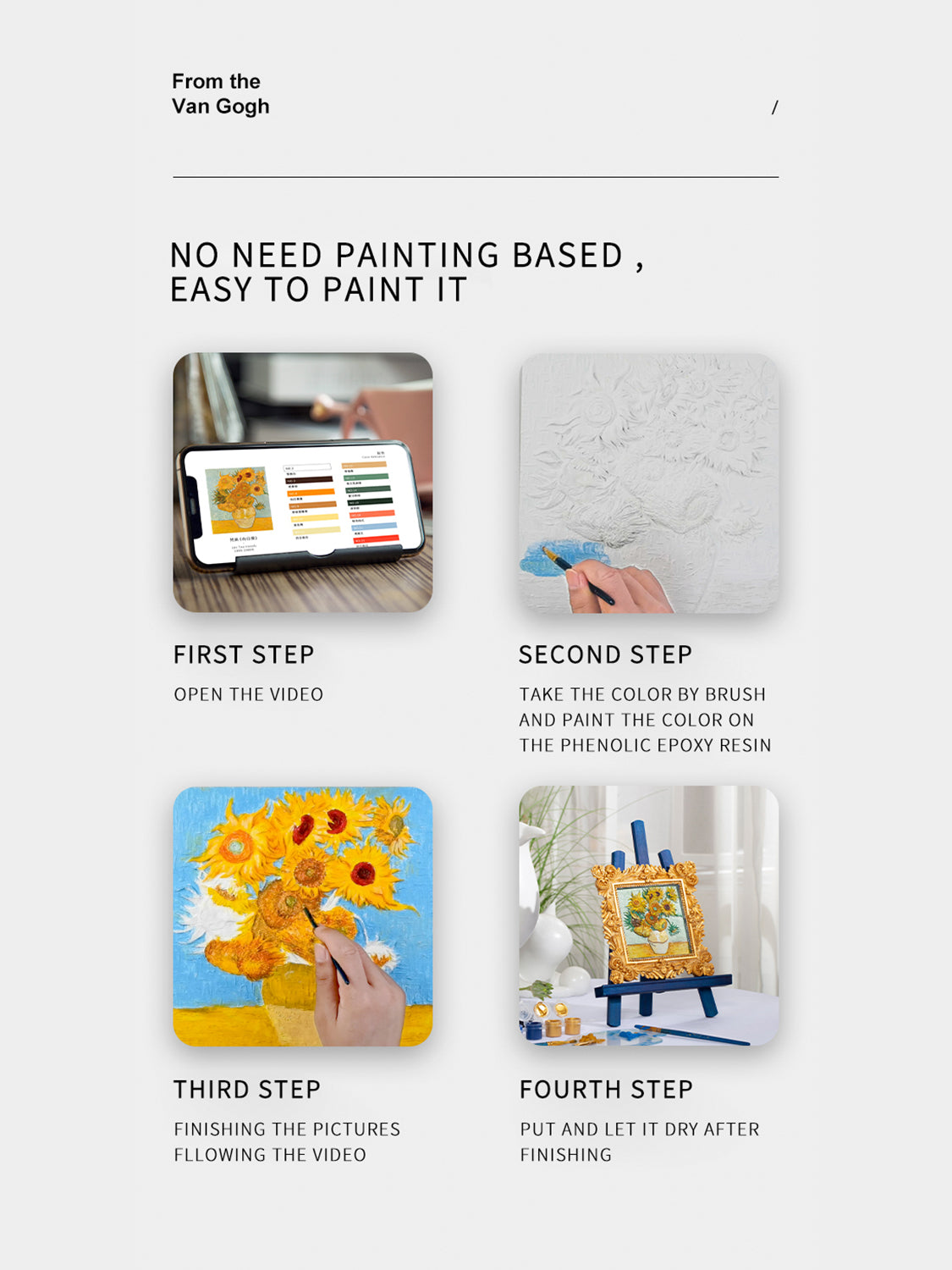 Relief Van Gogh's Starry Night DIY 3D Oil Painting Kit Trendsi