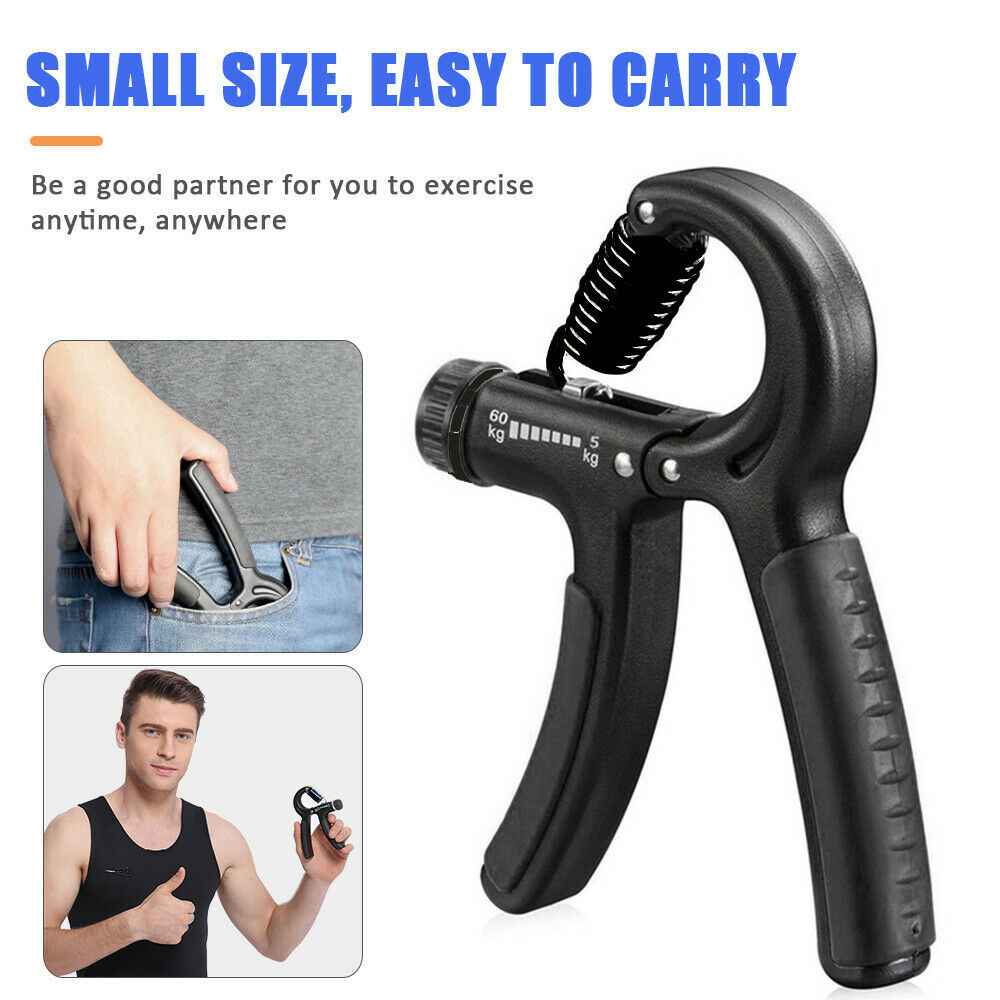 Hand Grip Adjustable Trainer Gripper Strengthener Gym Strength Exerciser Adjustable Heavy Gripper Fitness Hand Exerciser Grip Wrist Training Increase Strength Spring Finger Pinch Carpal Expander ARZ