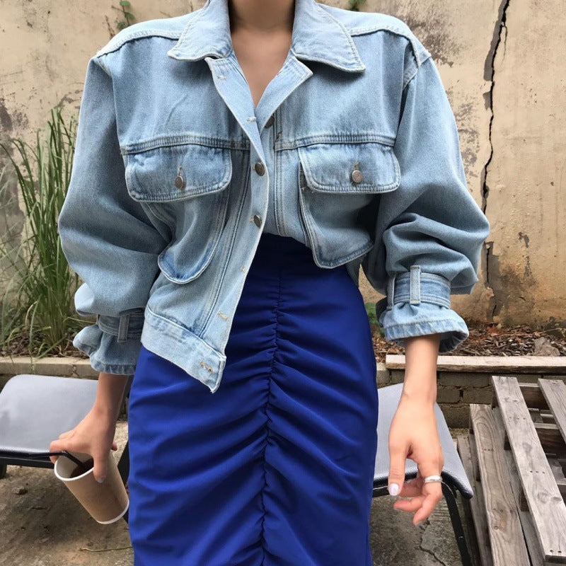 Fashion Short Personalized Denim Coat For Women ARZ