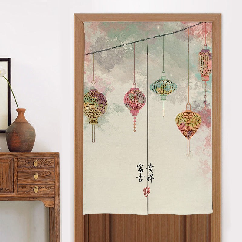 Home Kitchen Bedroom Partition Chinese Style Cloth Curtain ARZ