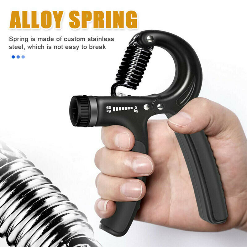 Hand Grip Adjustable Trainer Gripper Strengthener Gym Strength Exerciser Adjustable Heavy Gripper Fitness Hand Exerciser Grip Wrist Training Increase Strength Spring Finger Pinch Carpal Expander ARZ