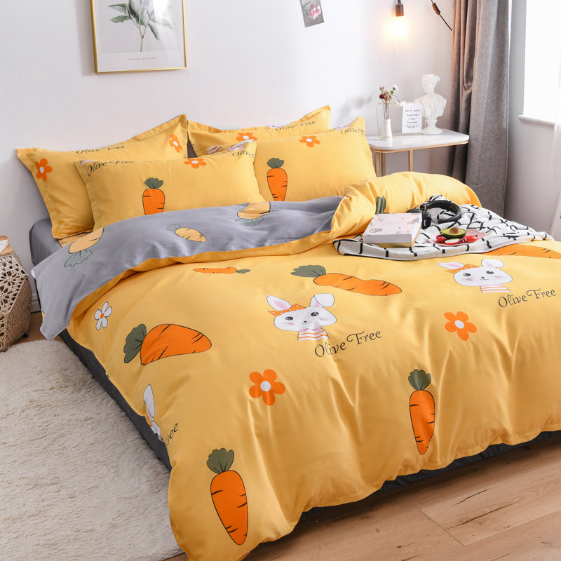 Four-piece Bed Sheet Quilt Cover Single Double Dormitory Three-piece Quilt Cover ARZ