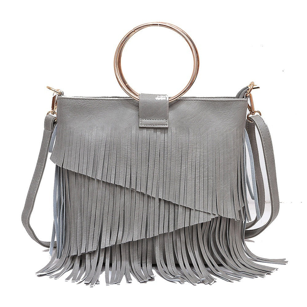 Iron Portable And Fashion New Irregular Tassel Bag ARZ