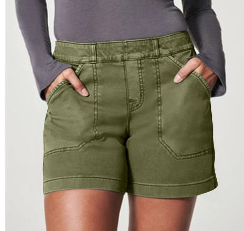 Women's Casual Cotton And Linen A-line Loose Shorts ARZ