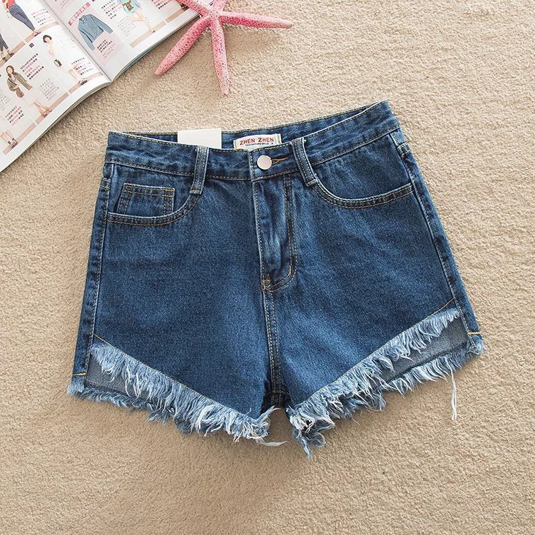 Summer Front Short Back Long High Waist Denim Shorts ARZ