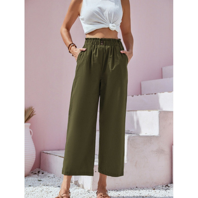 High Waist Straight Casual Pants ARZ