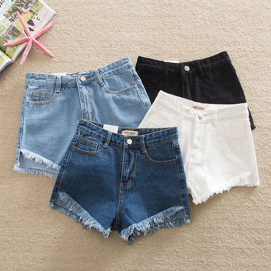 Summer Front Short Back Long High Waist Denim Shorts ARZ