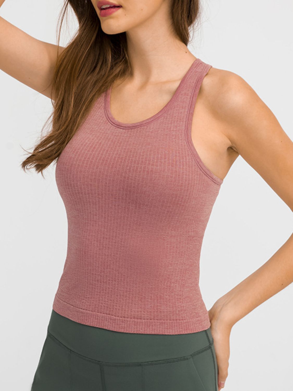 Millennia Round Neck Racerback Active Tank Trendsi