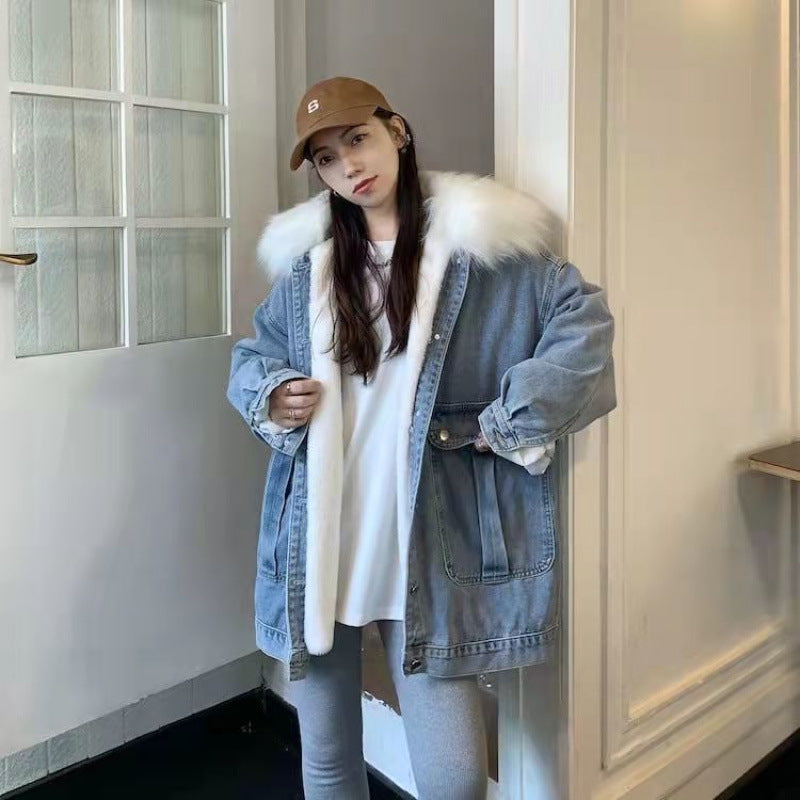 Denim Coat Women's Autumn And Winter Loose ARZ