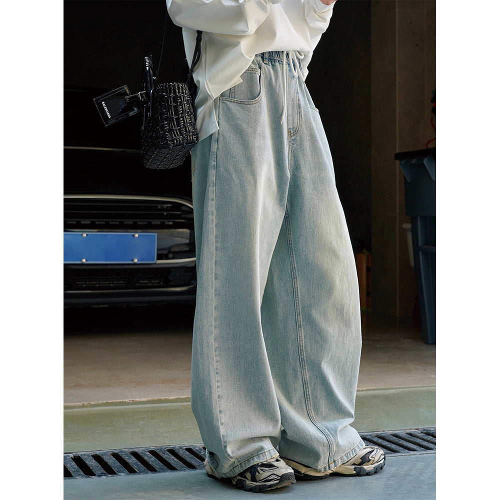 Loose Slimming Casual Light Blue Trousers Women ARZ