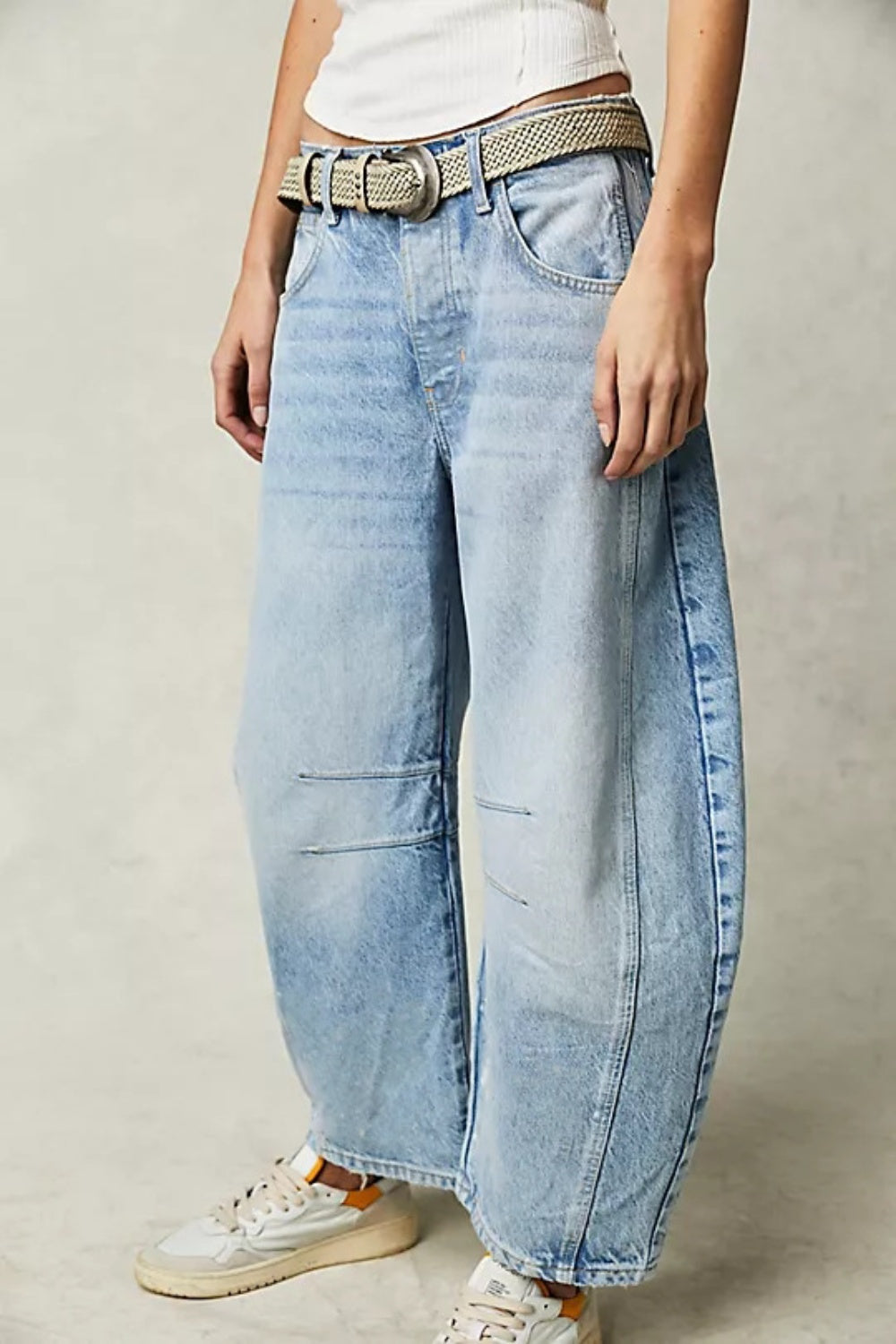 Wide Leg Jeans with Pockets Trendsi