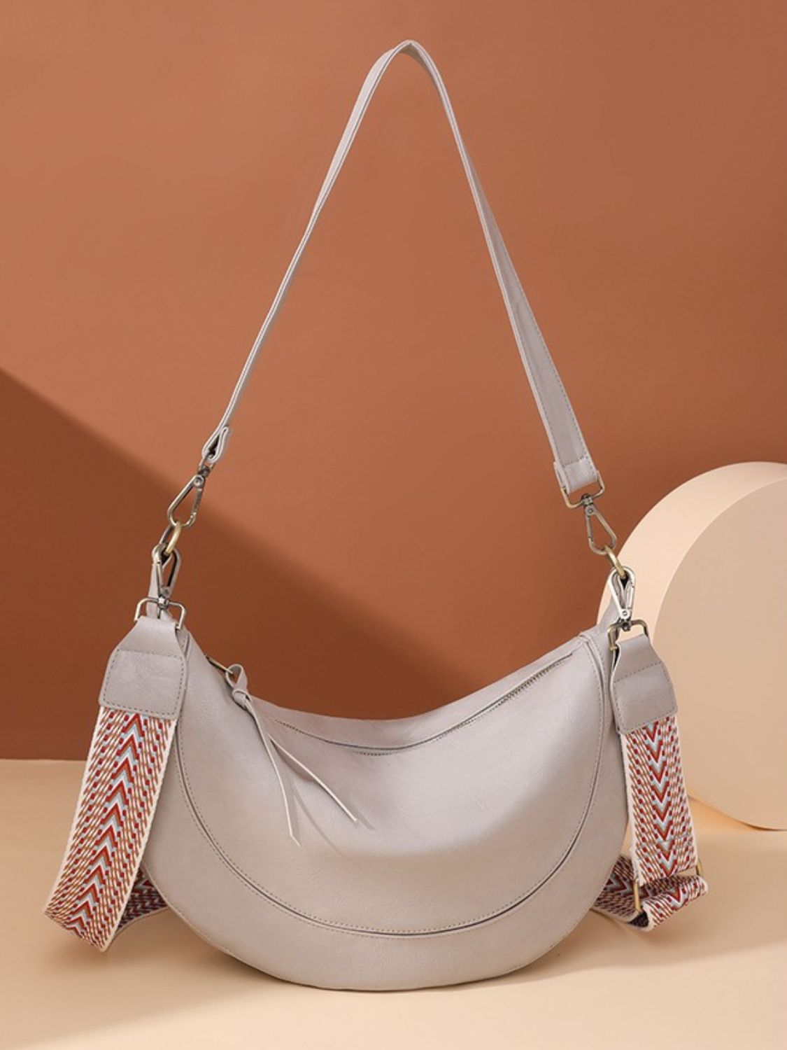 PU Leather Removable Strap Crossbody Bag Trendsi