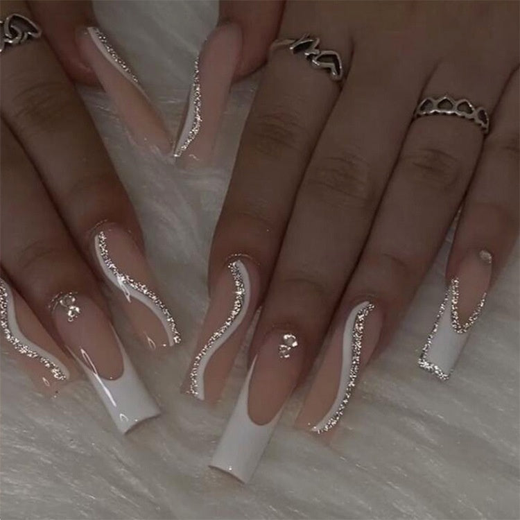 Super Long Diamond Wearing Armor European And American Foreign Trade Nail Stickers ARZ