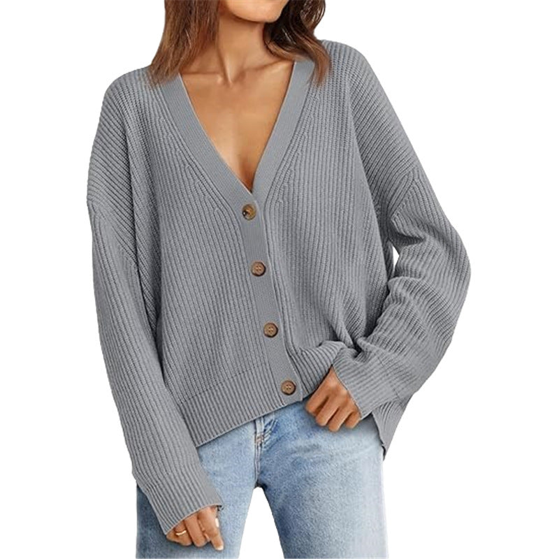 Women's Sweater Lightweight Button Cardigan No Pilling No Fading ARZ