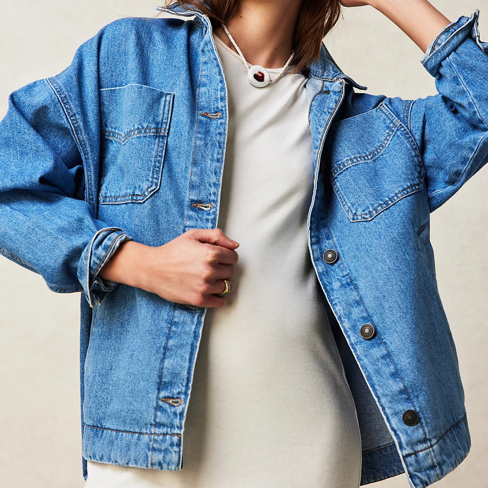 Leisure Embroidery Loose Denim Jacket ARZ