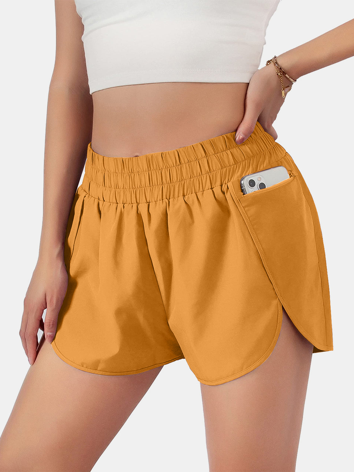 Elastic Waist Active Shorts Trendsi