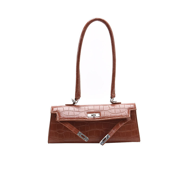 One-shoulder Armpit Bag Stone Pattern Handbag ARZ