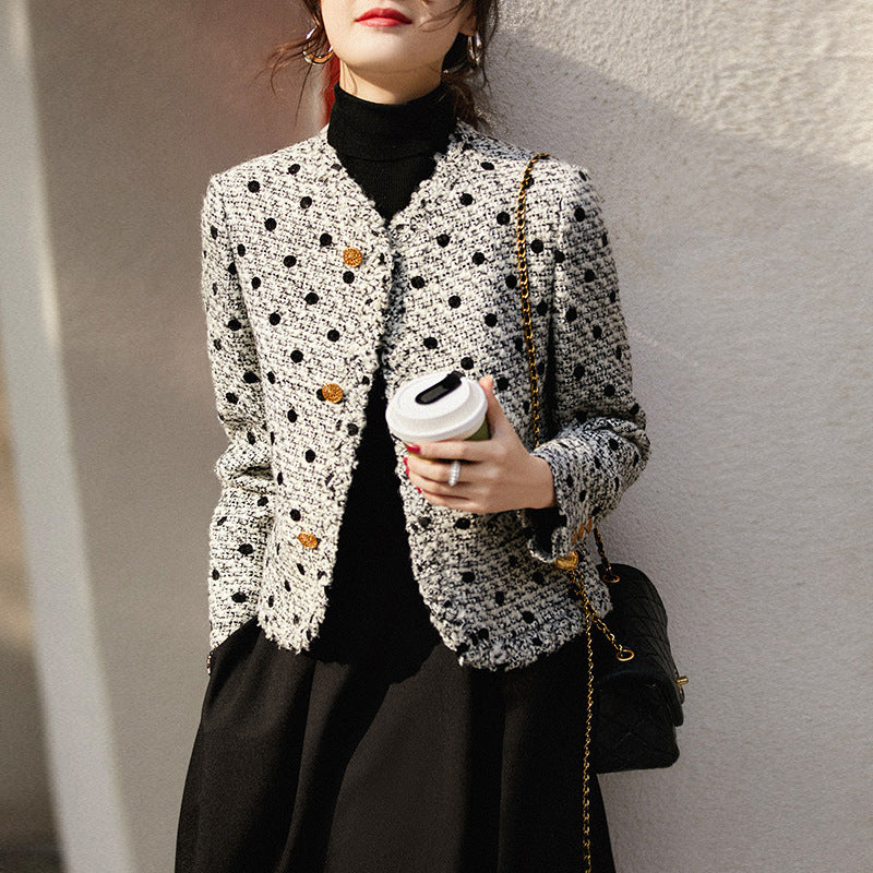 Fashionable Elegant Tweed Coat For Women ARZ